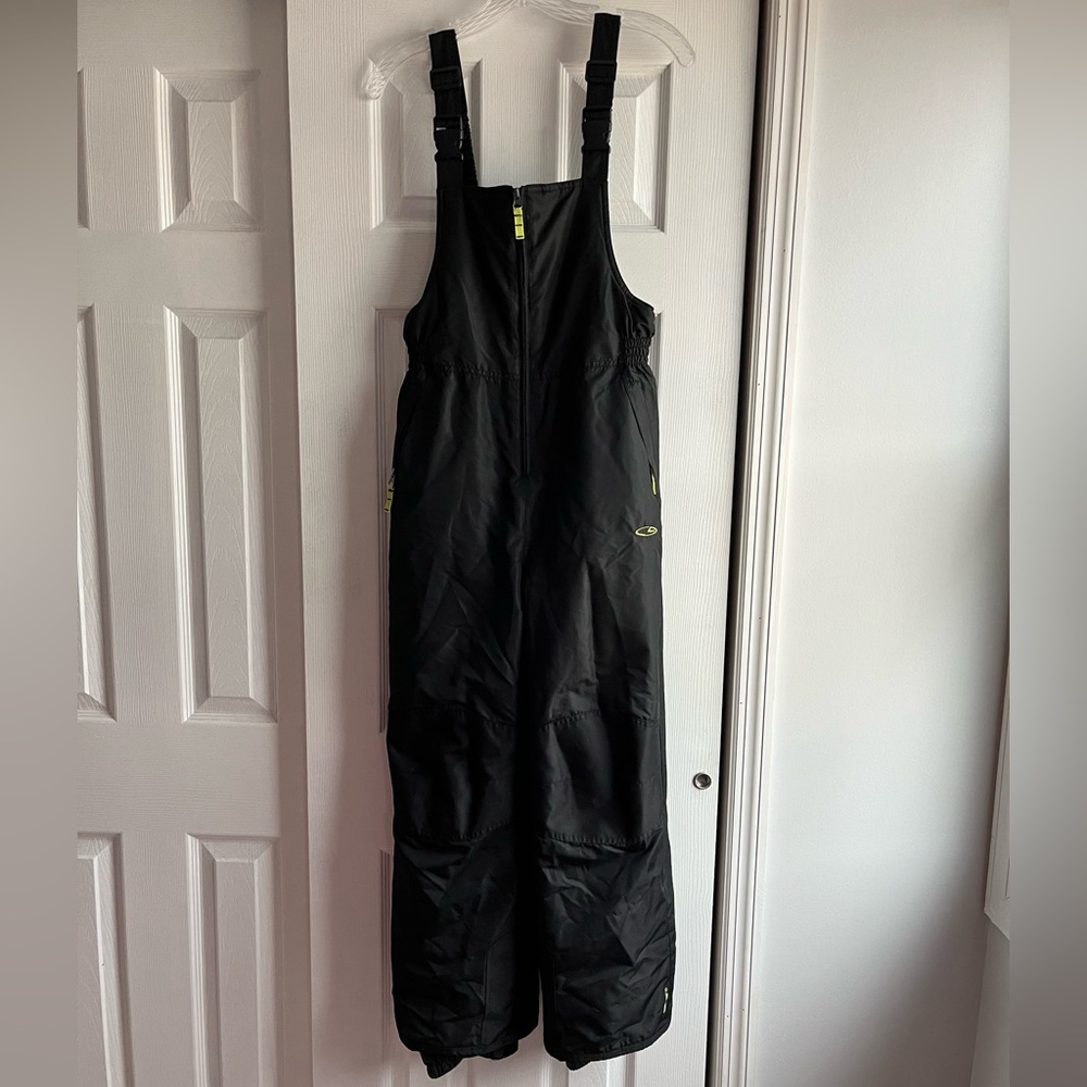 C9 by Champion Youth Snow Bib Pant XL 12/14 Black with Yellow Trim
